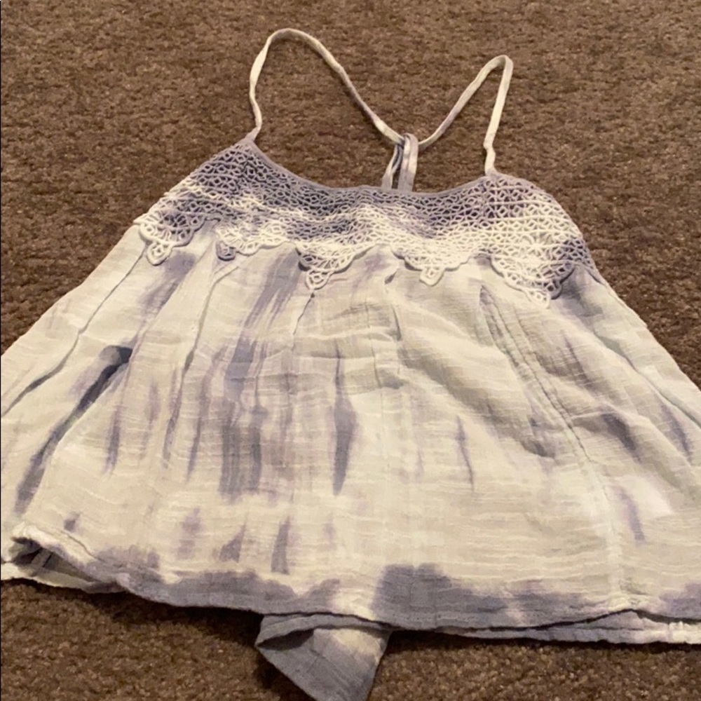 American eagle blue tie dye tank top